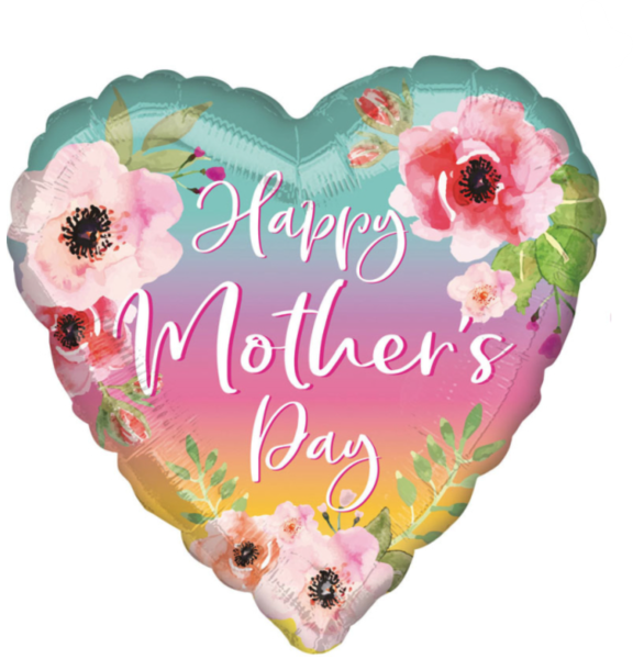 XXL Folieballon Herz - Happy Mother's Day - 71cm